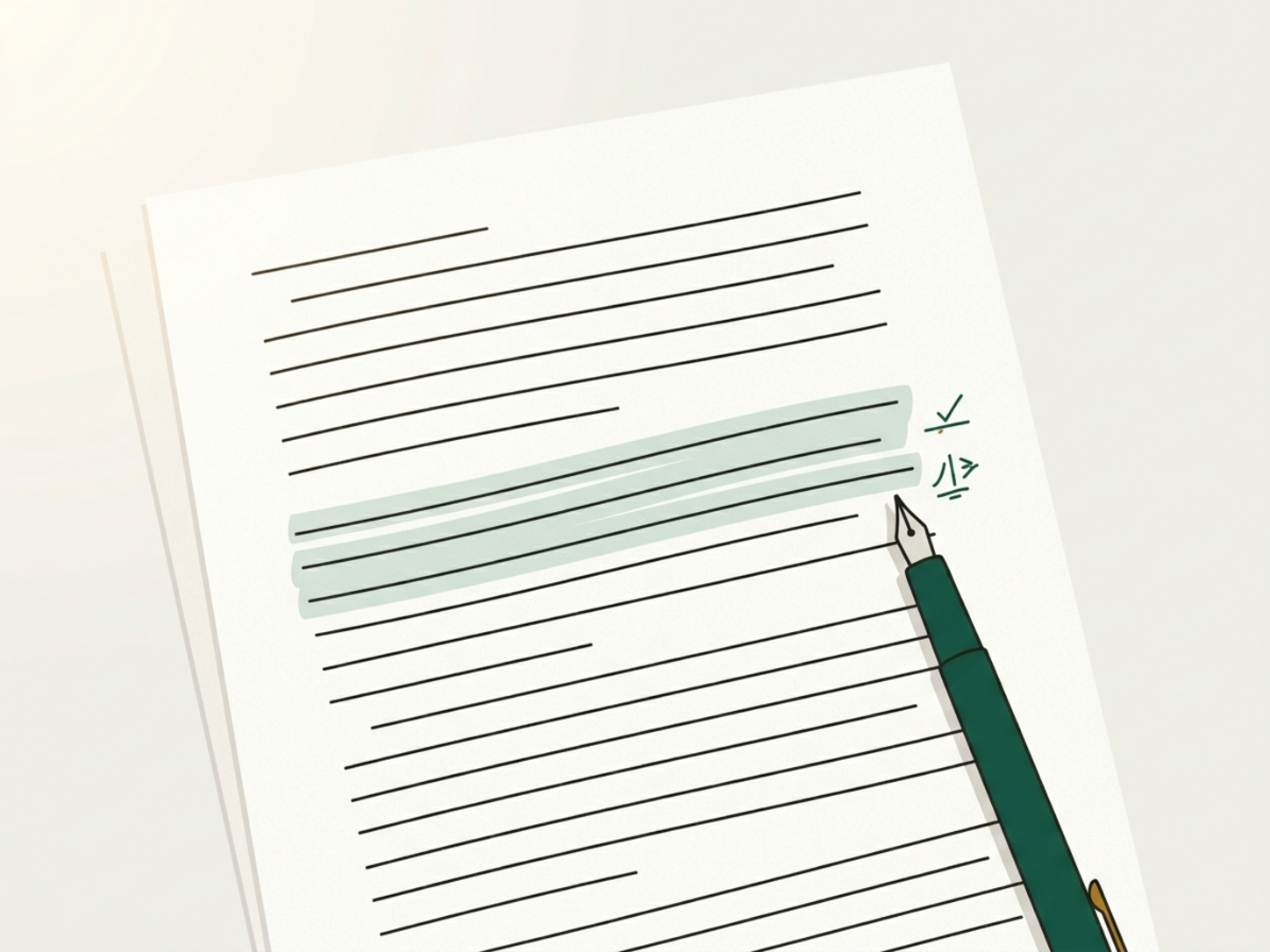 A laptop, edited pages, and a pencil on a quiet writing desk